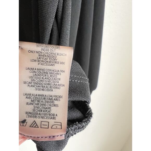 Karl Lagerfeld black top Tie Front Size Medium - Picture 6 of 6